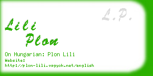 lili plon business card